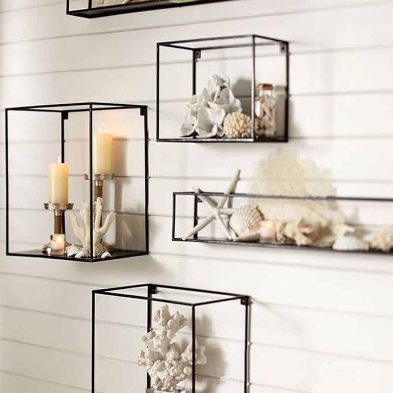 Glam Open Shelf Bookcase Floating Metal Book Shelf for Living Room Clearhalo 'Bookcases' 'furn' 'furn_bookcases' 'Furniture' 'Office Furniture' 1200x1200_392663c2-c41c-4e41-bc44-595e8b0176fc