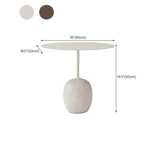 Tavolino moderno in metallo nero/nero tavolino marmo laterale