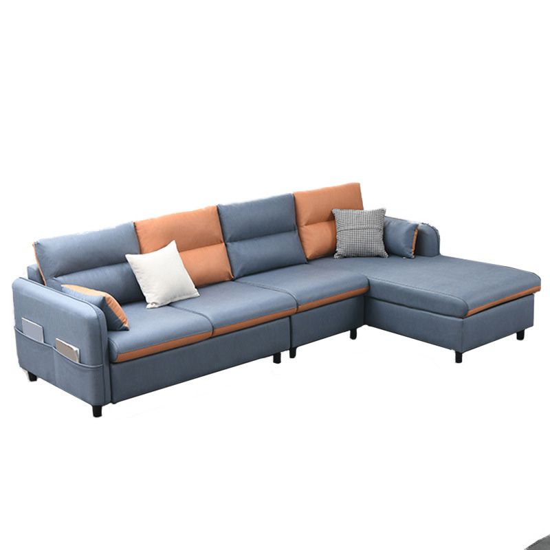 Modern Faux Leather Sectional Square Arm for Living Room with Storage Clearhalo 'furn' 'furn_sectionals' 'Furniture' 'furniture_sectionals' 'kitchen' 'kitchen_sectionals' 'Living Room Furniture' 'Sectionals' 1200x1200_39272c2c-60b2-410f-8ead-f96f08e5589a