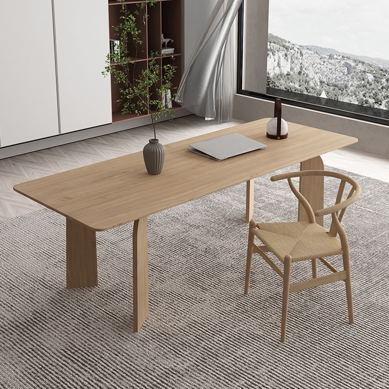 4 Natural Finish Legs Dining Table Modern Solid Wood Rectangle Dining Table Clearhalo 'Dining Tables & Seating' 'Dining Tables' 'dining_table' 'furn' 'furn_dining_table' 'Furniture' 'furniture_dining_table' 'Kitchen & Dining Furniture' 1200x1200_3927bffc-1cad-4455-8223-a5d8db22ce31