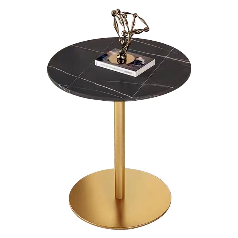 Stone Top Dining Table Round Dining Table with Pedestal Base in Gold Clearhalo 'Dining Tables & Seating' 'Dining Tables' 'dining_table' 'furn' 'furn_dining_table' 'Furniture' 'furniture_dining_table' 'Kitchen & Dining Furniture' 'kitchen' 'kitchen_dining_table' 1200x1200_392820b5-ccba-4cb0-91e8-824b35497524