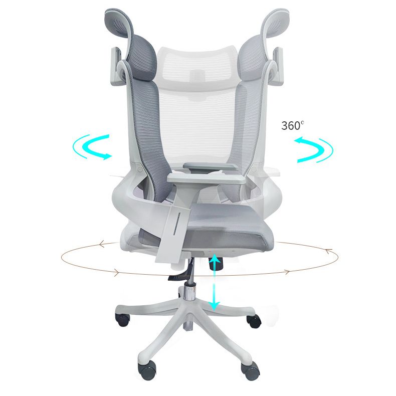 Modern Desk Chair Mesh Computer Chair High-Back Chair in Gray Clearhalo 'furn' 'furn_office_chair' 'Furniture' 'Office Chairs' 'Office Furniture' 'office_chair' 1200x1200_3928b511-8e08-4df4-8c97-a34ede84ba19