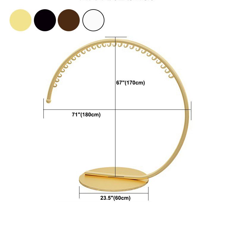 Kit d'entrée de rack de manteau en métal rond moderne avec crochets