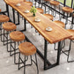 Taburete de bar contemporáneo de madera maciza Taburete de bar de metal con asiento contorneado