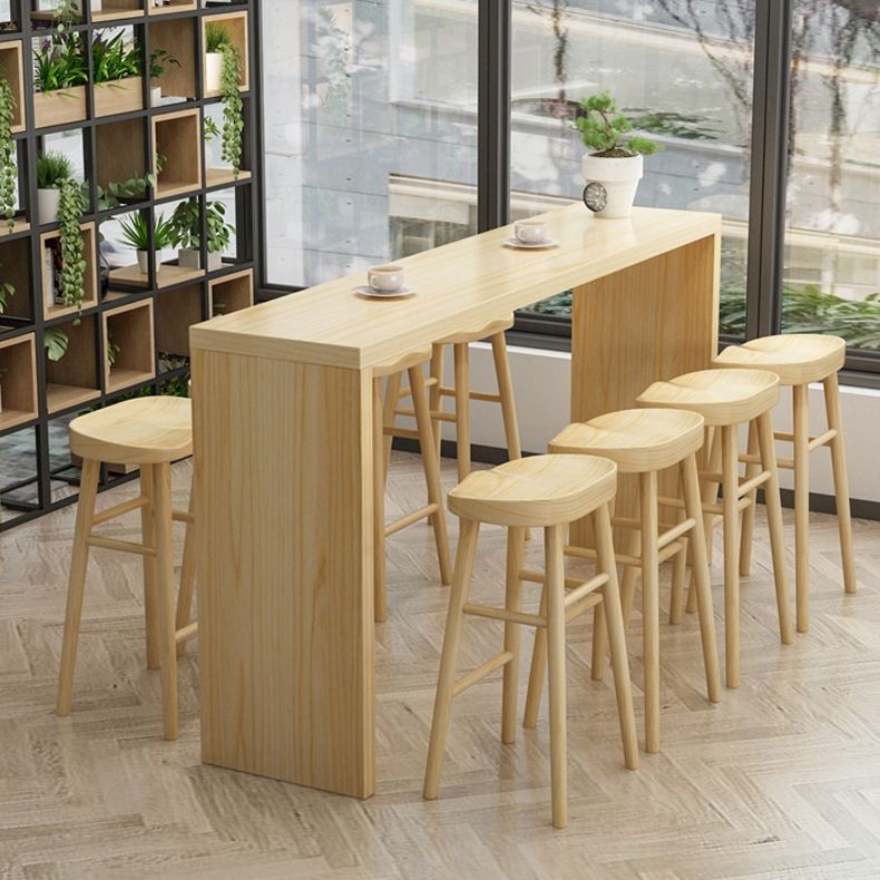 Rectangle Solid Wood Top Counter Table 42-inch Height Simple Bar Table Clearhalo 'Bar Furniture' 'Bar Tables' 'bar_tables' 'furn' 'furn_bar_tables' 'Furniture' 'furniture_bar_tables' 'Kitchen & Dining Furniture' 1200x1200_392df084-5bee-4561-9c91-957e80fb08dc