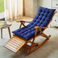 Chaise à bascule moderne Bamboo Rocker avec coussins amovibles