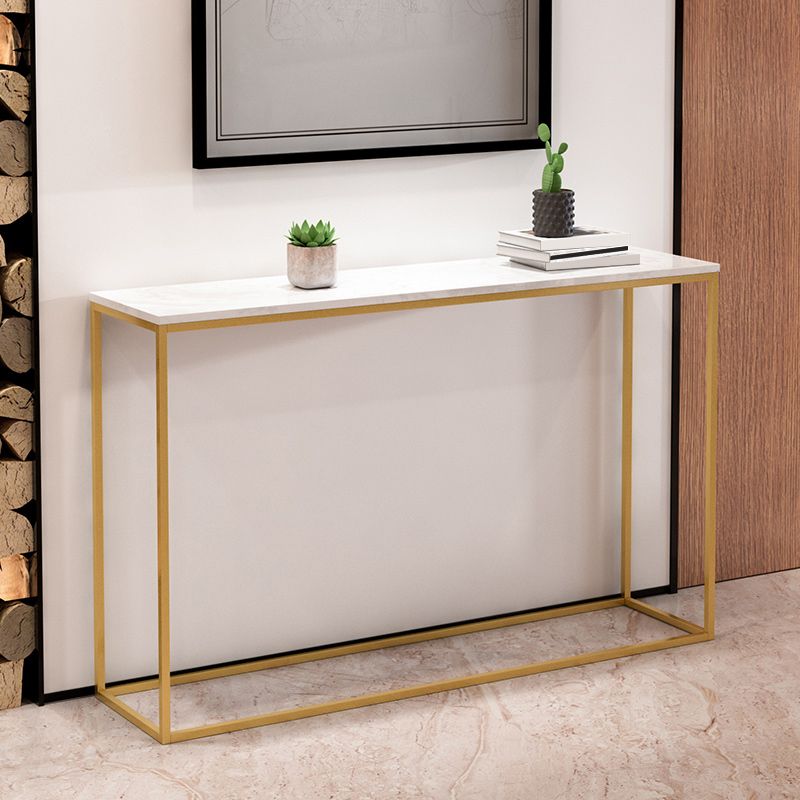 29.53" Tall Marble Console Table Modern Frame Base Accent Table for Hall Clearhalo 'Console Tables' 'console_tables' 'Entry & Mudroom Furniture' 'furn' 'furn_console_tables' 'Furniture' 1200x1200_392ff431-ed34-427c-9f2d-7d7ed470c240
