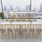 Glam Rectangle Stone Bar Table Indoor Iron Bar Table with Trestle Pedestal, Only Table Clearhalo 'Bar Furniture' 'Bar Tables' 'bar_tables' 'furn' 'furn_bar_tables' 'Furniture' 'furniture_bar_tables' 'Kitchen & Dining Furniture' 1200x1200_392ff712-6e79-48a9-a9e6-b1763dd2ce13