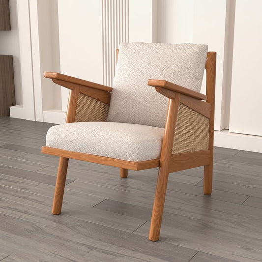 Tropischer Wohnzimmersofa mit losen Rücken und quadratischem Arm in Leinen