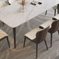 Modern 1/4/5/9 Pieces Dining Set Sintered Stone Dining Table Set with Metal Legs Clearhalo 'Dining Room Sets' 'Dining Tables & Seating' 'dining_room_set' 'furn' 'furn_dining_room_set' 'Furniture' 'furniture_dining_room_set' 'Kitchen & Dining Furniture' 1200x1200_39365ef8-2c9d-49fd-a953-d8728d863eab