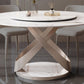 Round Pedestal Table Contemporary Style Stone Dining Site Table with Turntable Clearhalo 'Dining Tables & Seating' 'Dining Tables' 'dining_table' 'furn' 'furn_dining_table' 'Furniture' 'Kitchen & Dining Furniture' 1200x1200_3936f915-7642-417b-bcae-e6e0ee8b0b58