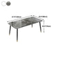 Contemporary Rectangle Stone Table for Restaurant Black Metal Pedestal Dining Table Clearhalo 'Dining Tables & Seating' 'Dining Tables' 'dining_table' 'furn' 'furn_dining_table' 'Furniture' 'Kitchen & Dining Furniture' 1200x1200_3937528e-4ef7-4470-90b0-d181f5b8fd03