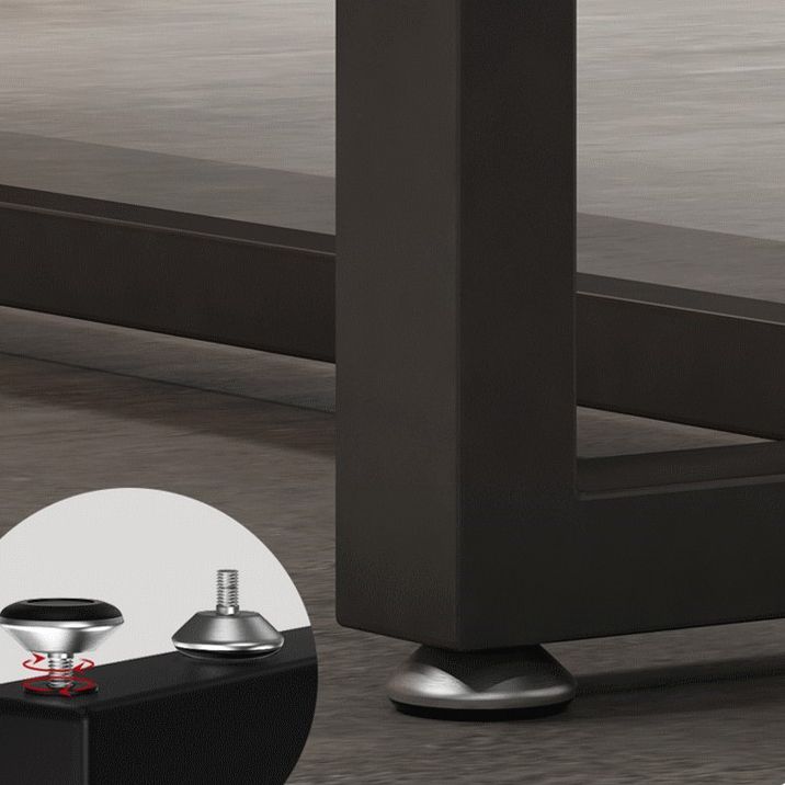 Industrial Style Dining Table Solid Wood Trestle Table for Dining Room