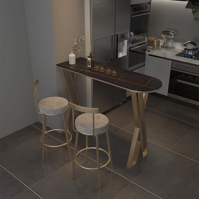 42-inch Height Cocktail Bar Table Glam Style Gold Frame Bar Table for Indoor Clearhalo 'Bar Furniture' 'Bar Tables' 'bar_tables' 'Furniture' 'furniture_bar_tables' 'Kitchen & Dining Furniture' 'kitchen&dining_furn' 'kitchen' 1200x1200_3938c013-2b74-4877-af9d-445e5d8ef8e7