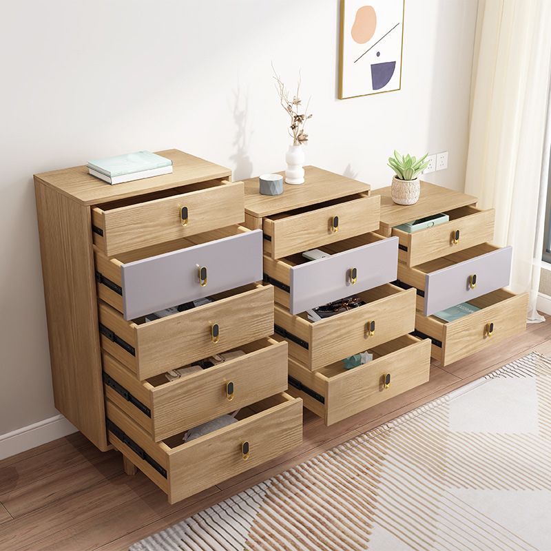 Coffre en bois moderne avec des jambes droites et des tiroirs accent coffre