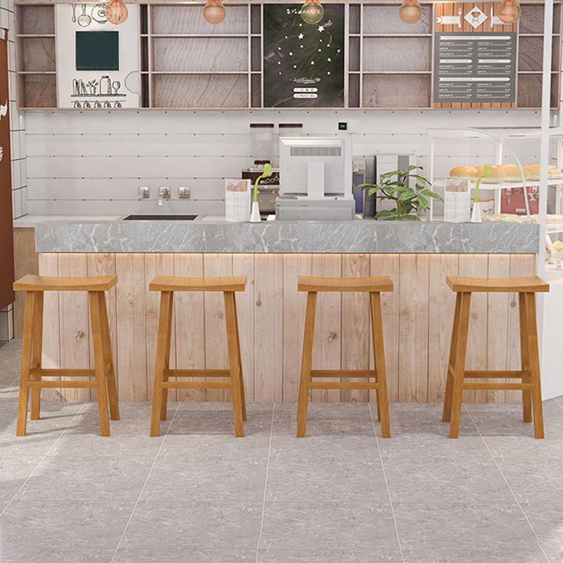 Backless Contoured Seat Contemporary Solid Wood Bar Stool for Restaurant Clearhalo 'Bar Furniture' 'Bar Stools' 'bar_stools' 'furn' 'furn_bar_stools' 'Furniture' 'Kitchen & Dining Furniture' 1200x1200_393b2198-d1db-4edb-abcd-617c1875150d