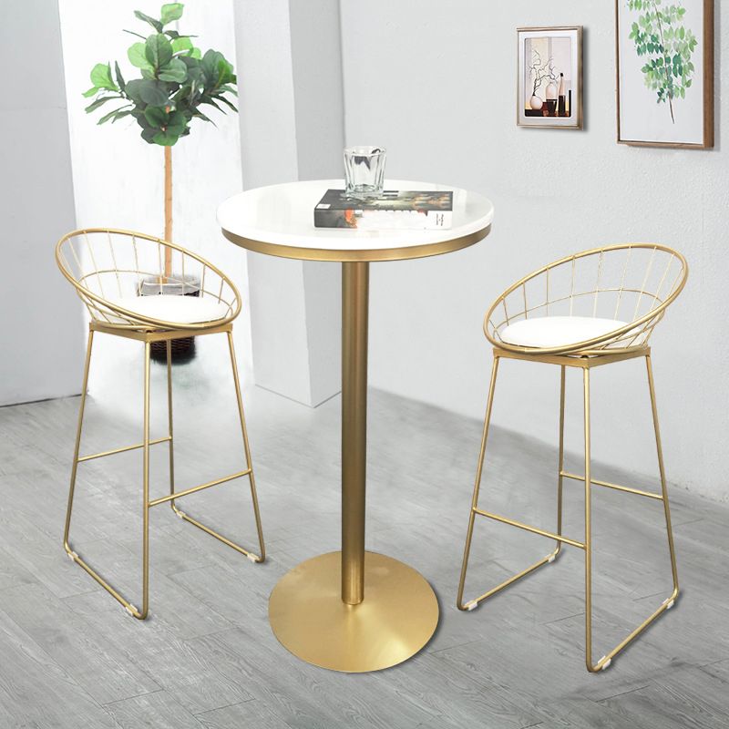 Contemporary Round Pub Table Set with Metal Stools 1/3/5 Pieces Pine Wood Top Bar Set Clearhalo 'Bar Furniture' 'furn' 'furn_home_bar_bar_sets' 'Furniture' 'Home Bars & Bar Sets' 'home_bar_bar_sets' 'Kitchen & Dining Furniture' 1200x1200_393ba09f-7292-48f8-b35a-ed2f77c013b9