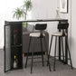 Modern Sintered Stone Bar Table Rectangle Dining Table with Storage Shelves Clearhalo 'Bar Furniture' 'Bar Tables' 'bar_tables' 'furn' 'furn_bar_tables' 'Furniture' 'Kitchen & Dining Furniture' 1200x1200_393c1f5f-9cf3-48ba-848a-8d355f4cdcca