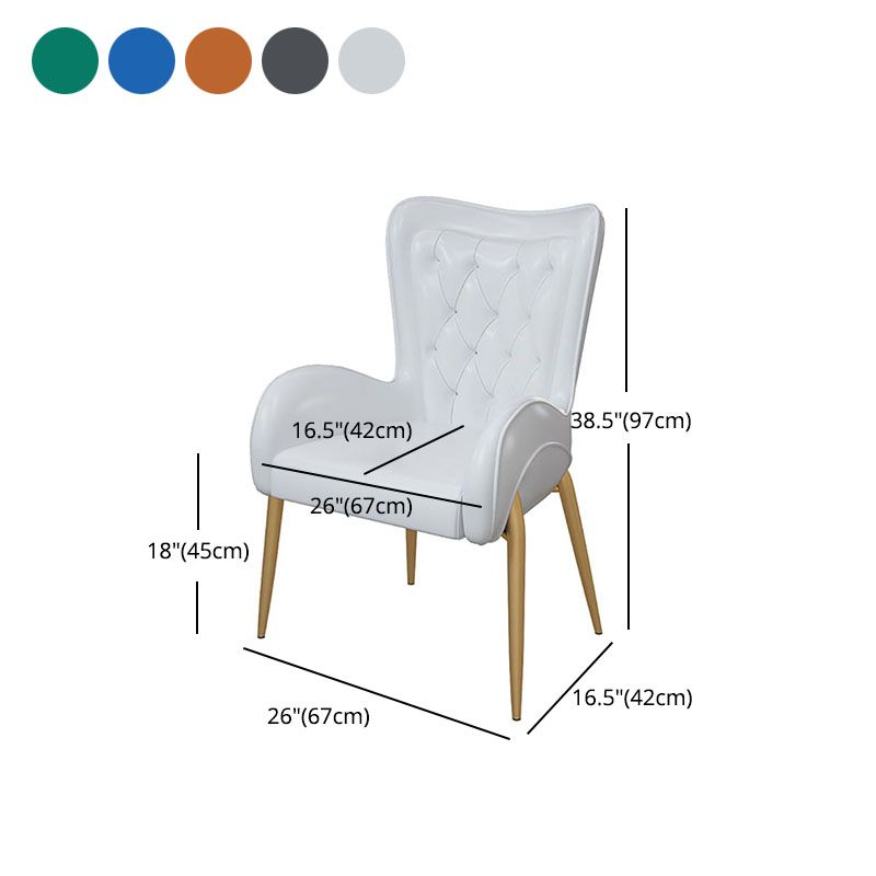 Nordic Style Metal Dining Chairs Upholstered Side Chair for Restaurant Use