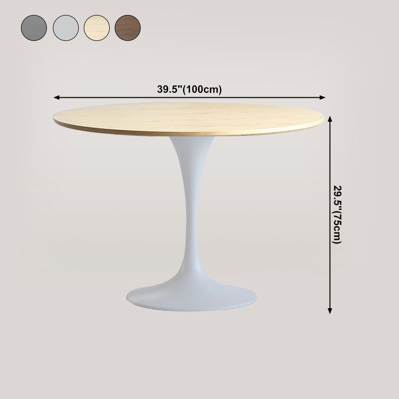 Modern Round Wood Dining Table Standard Kitchen Dining Table with Tulip Base Clearhalo ' dining_table' 'Dining Tables & Seating' 'Dining Tables' 'furn' 'furn_dining_table' 'Furniture' 'furniture_dining_table' 'Kitchen & Dining Furniture' 'kitchen&dining_furn' 'kitchen' 'kitchen_dining_table' 1200x1200_394365fd-2c3c-4af9-9cce-4fc8683a1c6b