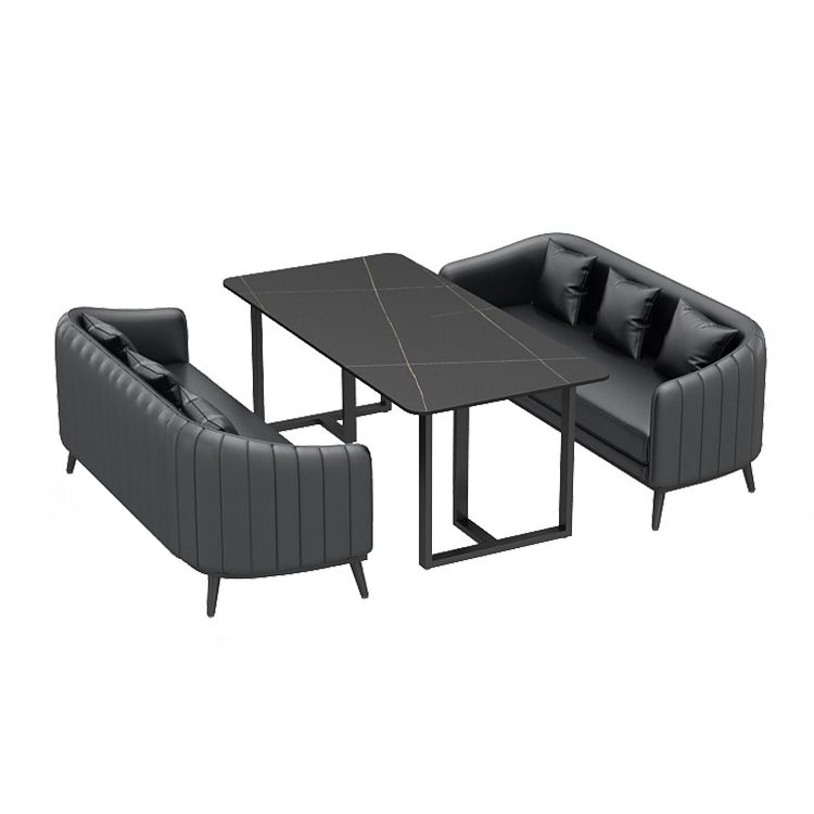 Industrial Style Dining Table Black Base Dining Table for Dining Room Clearhalo 'Dining Tables & Seating' 'Dining Tables' 'dining_table' 'furn' 'furn_dining_table' 'Furniture' 'furniture_dining_table' 'Kitchen & Dining Furniture' 'kitchen' 'kitchen_dining_table' 1200x1200_39459574-c34b-47b9-80ce-254dd42a9d7a