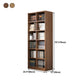 Brown Modern Style Bookshelf Closed Back Wood Bookcase for Home