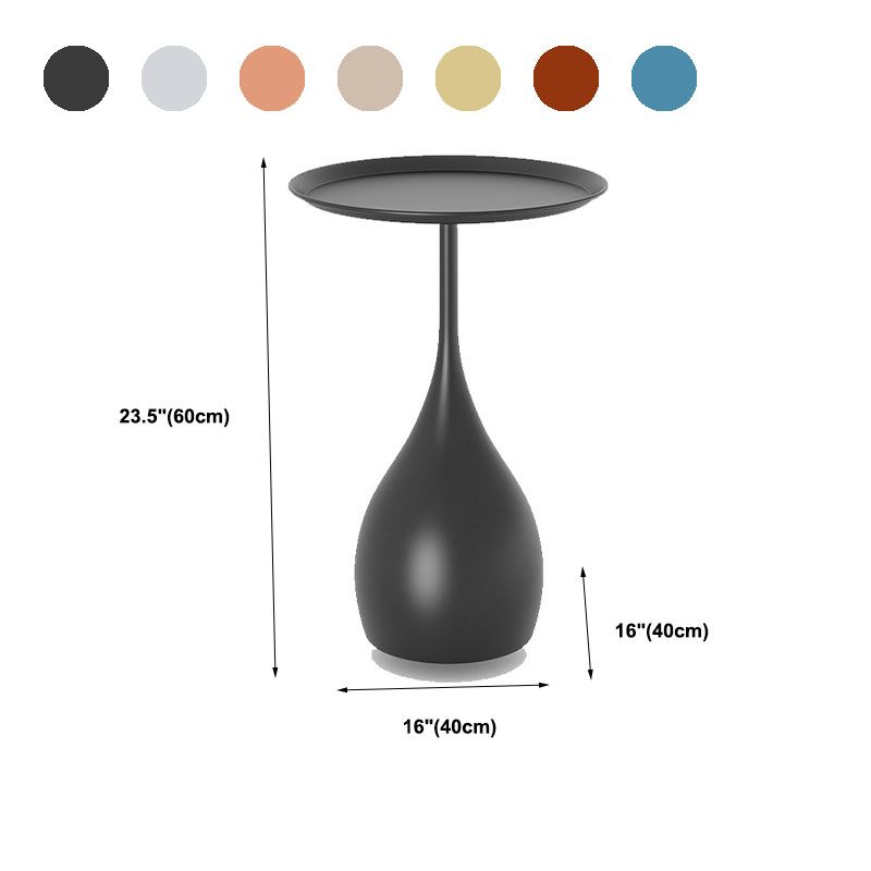 Round Metal Table with Pedestal Base Medieval Modern Style Side Table