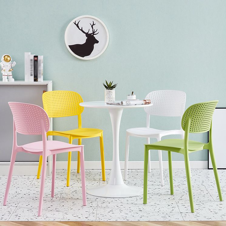 Scandinavian Plastic Dining Kitchen Room Chair Open Back Side Chair Clearhalo ' kitchen&dining_furn' 'Dining Chairs' 'Dining Tables & Seating' 'dining_chair' 'furn' 'furn_dining_chair' 'Furniture' 'furniture_dining_chair' 'Kitchen & Dining Furniture' 'kitchen' 1200x1200_3946da5e-80e0-4d1d-a555-6a4bc6248d26
