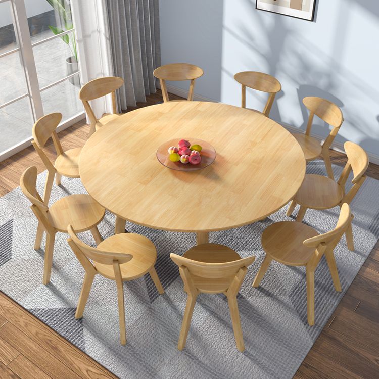 Modern Style Dining Table Round Rubberwood Dining Table for Home Use Clearhalo ' dining_table' 'Dining Tables & Seating' 'Dining Tables' 'furn' 'furn_dining_table' 'Furniture' 'furniture_dining_table' 'Kitchen & Dining Furniture' 'kitchen&dining_furn' 'kitchen' 'kitchen_dining_table' 1200x1200_394733fa-6a6e-48f9-8282-905b51d47cf5
