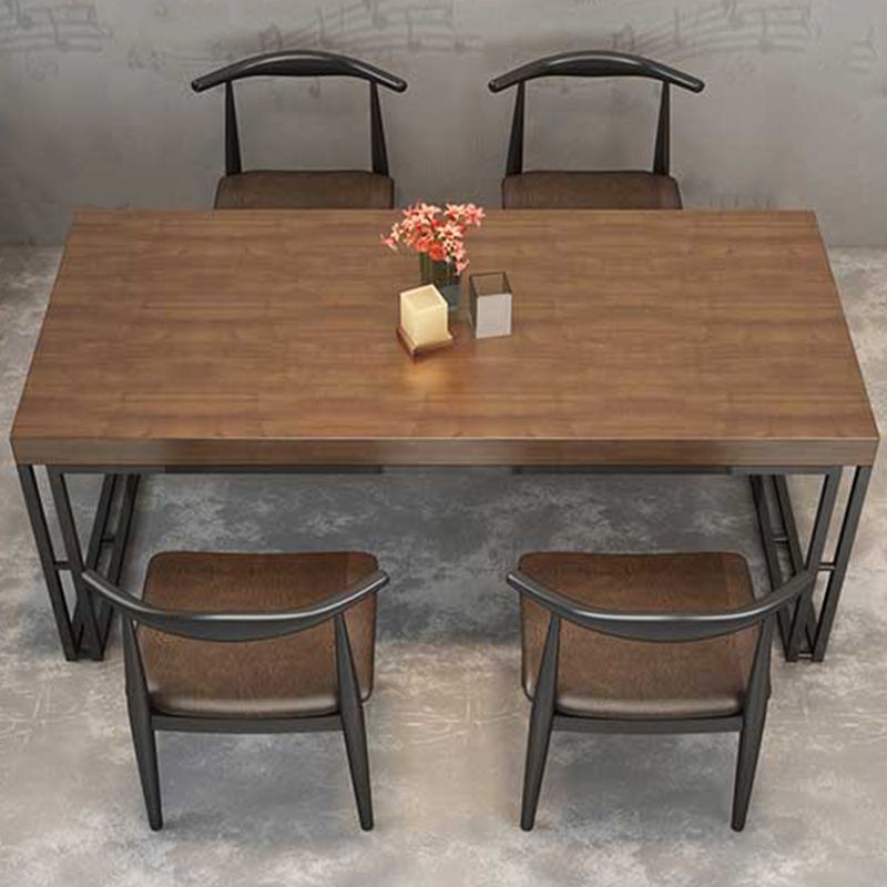 Pine Solid Wood Dining Table Industrial Rectangle Dining Table for Dining Room