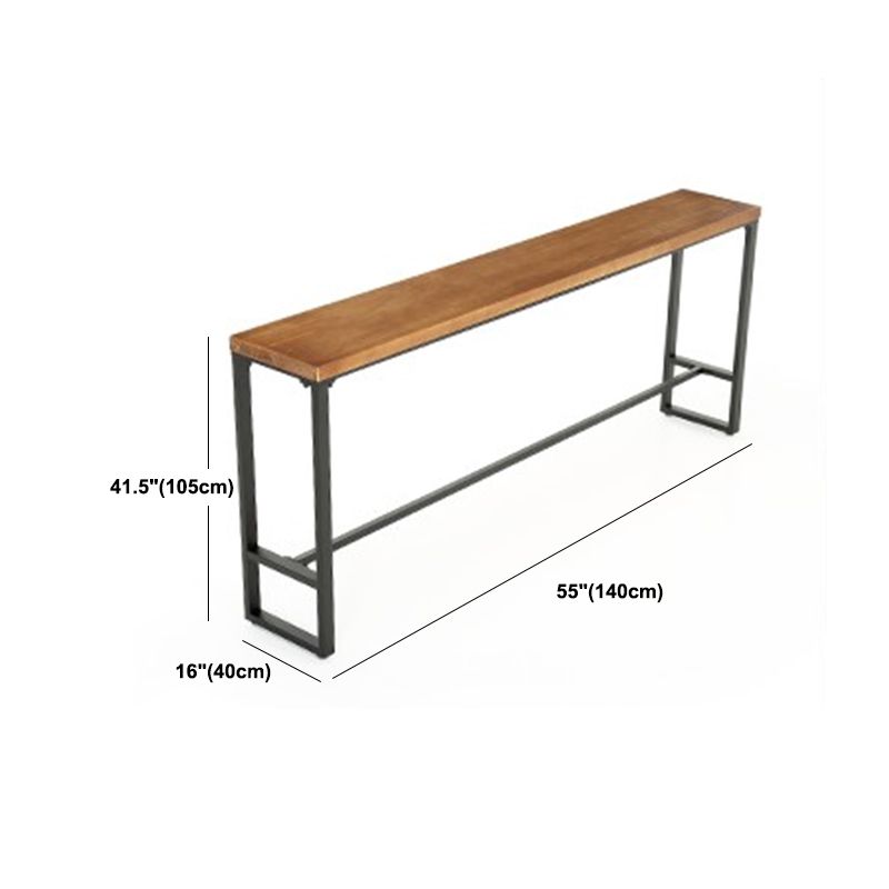 Juego de mesa de bar de madera industrial, mesa de mostrador rectangular de 1/5/9 piezas