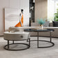 Round Glass Top Coffee Table Contemporary Frame Coffee Cocktail Table with Drawers Clearhalo 'Coffee & Accent Tables' 'Coffee Tables' 'coffee_tables' 'furn' 'furn_coffee_tables' 'Furniture' 'Living Room Furniture' 1200x1200_39484cb2-f479-45cc-9e37-53d37e8720ce