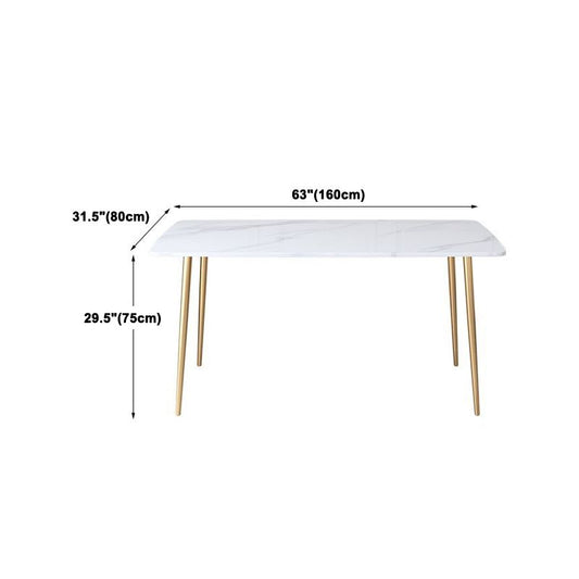 Set da pranzo Nordic 1/2/5 pezzi tavolo da pranzo in pietra rettangolo per sala da pranzo