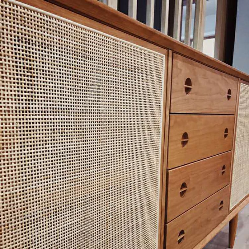 Modern Accent Cabinet Solid Wood With Doors 4 - Drawer Rectangle Cabinet Clearhalo 'Cabinets & Chests' 'cabinets_chests' 'furn' 'furn_cabinets_chests' 'Furniture' 'Living Room Furniture' 1200x1200_394938e2-cea1-4f01-bffb-e531410686d0