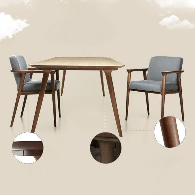 Rectangle 4 Legs Modern Style Dining Table Wood Color Fixed Table of Solid Wood Clearhalo ' dining_table' 'Dining Tables & Seating' 'Dining Tables' 'furn' 'furn_dining_table' 'Furniture' 'furniture_dining_table' 'Kitchen & Dining Furniture' 'kitchen&dining_furn' 'kitchen' 'kitchen_dining_table' 1200x1200_394d9456-300f-426a-a459-1b267e1d55e1