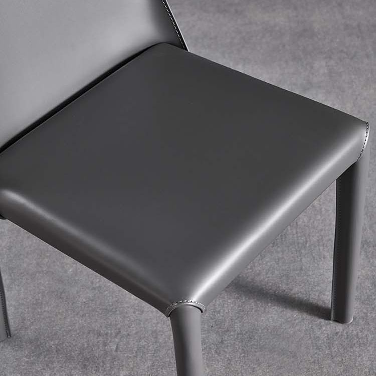 Sedia da pranzo in pelle contemporanea sedie da pranzo imbottite a braccia per uso domestico