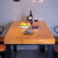 Rectangle Solid Wood Top Dining Table Industrial Iron Legs Dining Table Clearhalo 'Dining Tables & Seating' 'Dining Tables' 'dining_table' 'furn' 'furn_dining_table' 'Furniture' 'Kitchen & Dining Furniture' 1200x1200_394f2de2-94df-4afe-aa84-a2fd2675e1a5