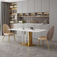 Luxurious 1/3/4/5/7 Pieces Rectangle Dining Set Sintered Stone Top Dinette Table Set