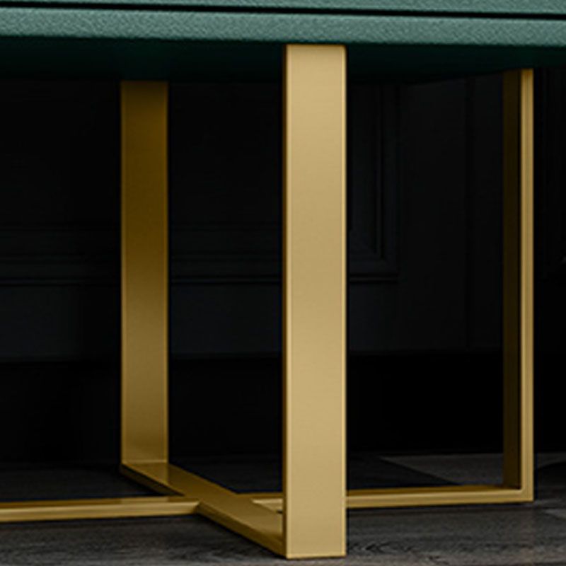 Green Make-up Vanity with 2 Storage Drawers 20.47" Wide Faux Leather Dresser Clearhalo 'Bedroom Furniture' 'furn' 'furn_makeup_vanities' 'Furniture' 'Makeup Vanities' 'makeup_vanities' 1200x1200_3952549b-f76f-4ef7-a9c5-d8f5fcee1d54