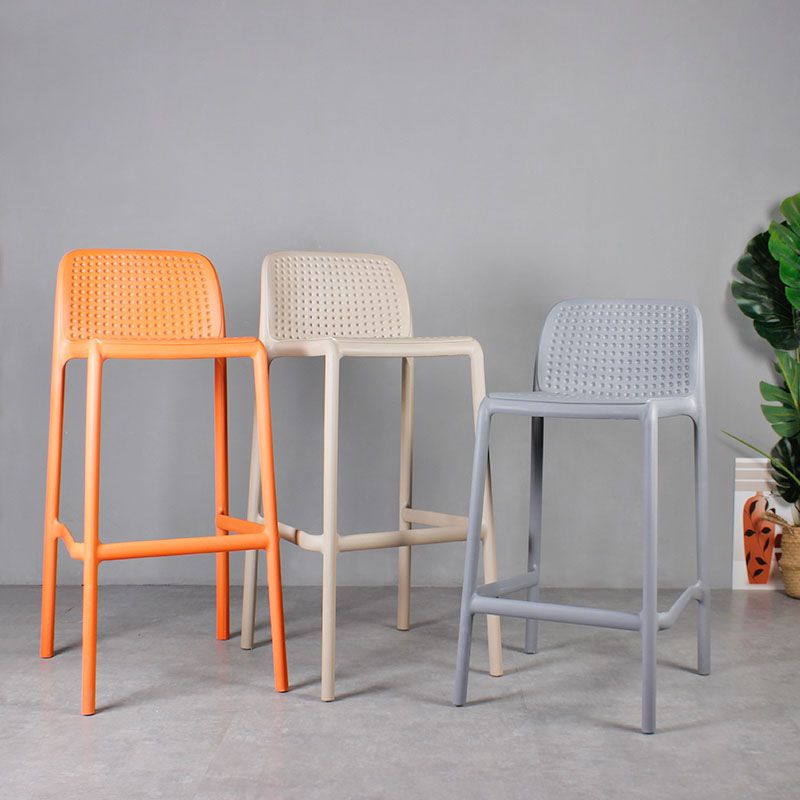 Nordic Macron Stackable Counter Stools Colorful Indoor Plastic Bar Stool Clearhalo 'Bar Furniture' 'Bar Stools' 'bar_stools' 'furn' 'furn_bar_stools' 'furniture_bar_stools' 'Kitchen & Dining Furniture' 'kitchen&dining_furn' 'kitchen' 'kitchen_furn' Furniture' 1200x1200_3952bc8c-07c5-4b22-baa0-0447498f4150