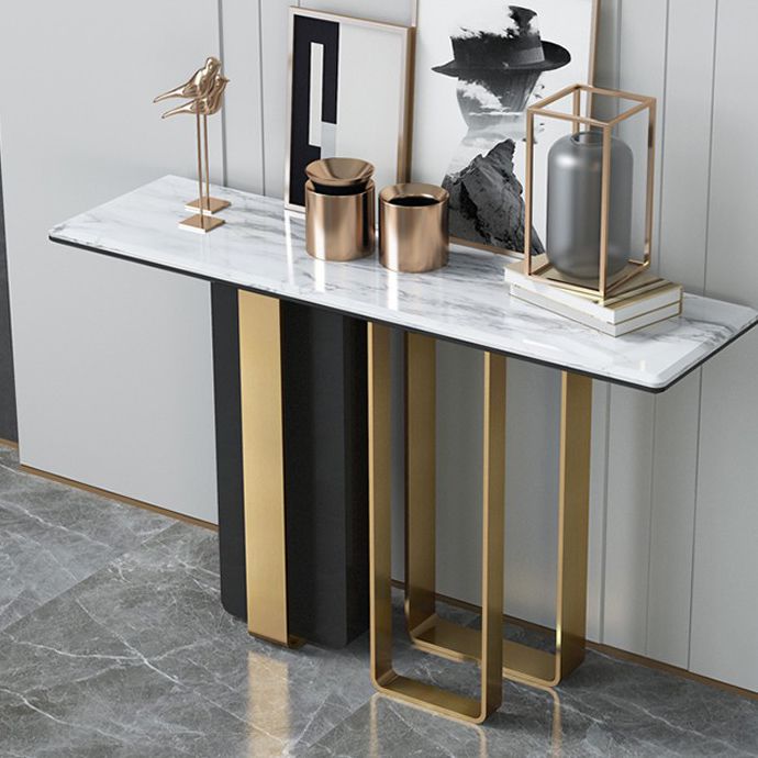 Tabella di accento glam da 31 "H TABELLO DI ACCENTO DEL RECTALLO BIANCO