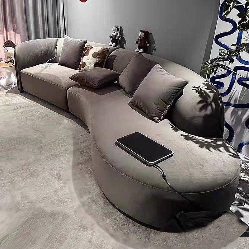 29.5"H Wool One Arm Sectionals Tight Back Scandinavian Sectionals Clearhalo 'furn' 'furn_sectionals' 'Furniture' 'Living Room Furniture' 'Sectionals' 1200x1200_3953a6e2-10f5-4bc9-a480-fca4d0983d1b