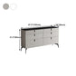 Sideboard in legno moderno ingegnerizzato a buffet a 6 cassetti con pietra per soggiorno