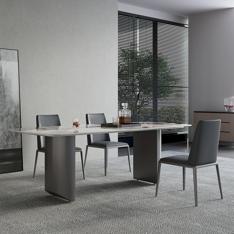 Sedie da pranzo in pelle contemporanea sedie da pranzo in metallo per uso domestico