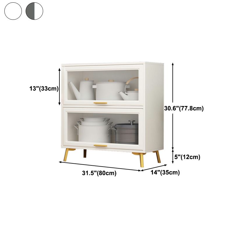 Contemporary Kitchen Dining Server Manufactured Wood Dining Server with Glass Doors Clearhalo 'buffet_sideboard' 'Buffets & Sideboards' 'Furniture' 'furniture_buffet_sideboard' 'Kitchen & Dining Furniture' 1200x1200_3957d308-3e4f-4124-a835-554140cc01ec