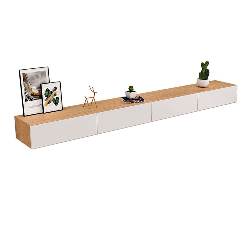 Faux Wood TV Console Contemporary Wall-mounted Media Console Clearhalo 'furn' 'furn_tv_stands_entertainment_centers' 'Furniture' 'Living Room Furniture' 'TV Stands & Entertainment Centers' 'TV Stands & Media Storage Furniture' 'tv_stands_entertainment_centers' 1200x1200_39583f73-96ac-4fa2-87f6-be78ec7e4b0f