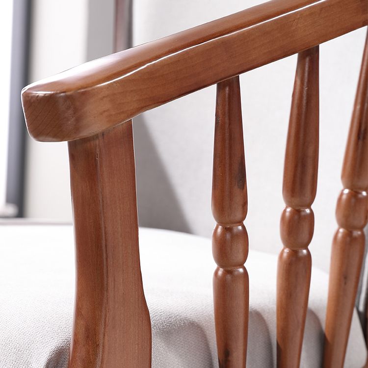 Traditional Wood Dining Arm Chairs Linen Fabric Dining Chair for Restaurant Use Clearhalo ' kitchen&dining_furn' 'Dining Chairs' 'Dining Tables & Seating' 'dining_chair' 'furn' 'furn_dining_chair' 'Furniture' 'furniture_dining_chair' 'Kitchen & Dining Furniture' 'kitchen' 1200x1200_395871d0-931a-4d6f-b5a0-452d2180dc13