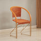 Mid-centuryl Modern Style Arms Included Woven Back Sled Accent Armchair