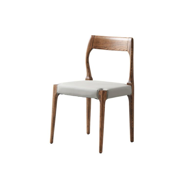 Contemporary Solid Wood Armless Chair Home Upholstered Dining Chair