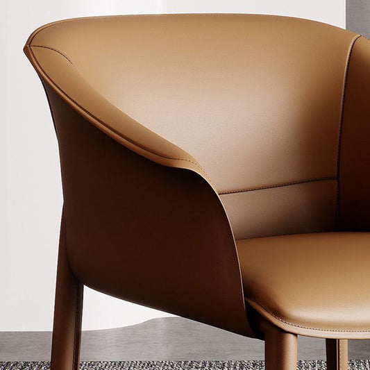 Sillas de comedor de brazo de cuero sinté